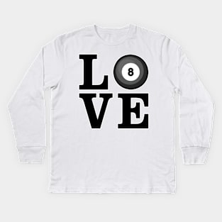 Love Billiard Kids Long Sleeve T-Shirt